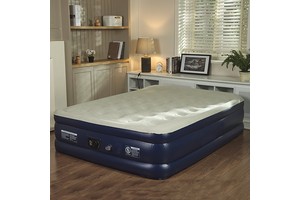 Double High Airbed with Built-in Pillow