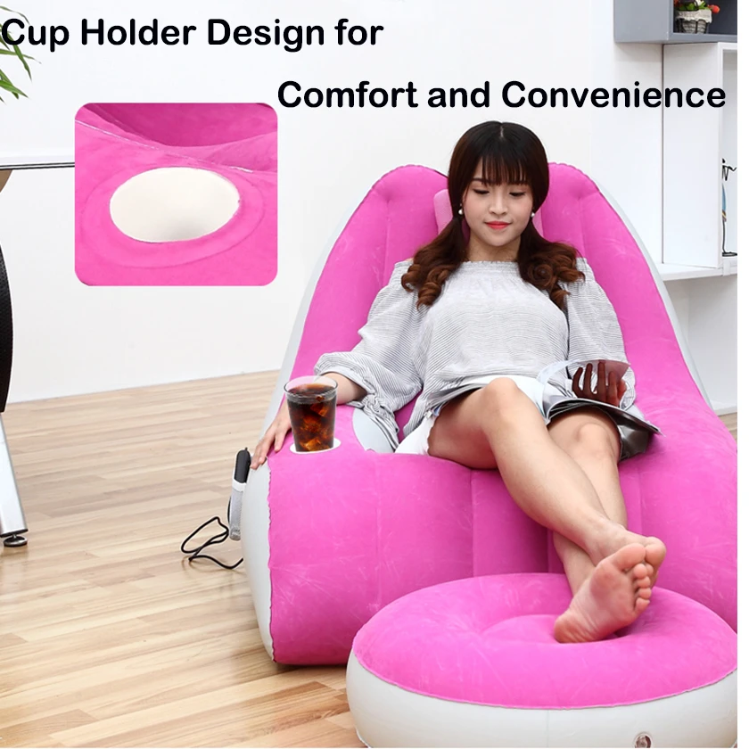 inflatable massage chair with cup holder