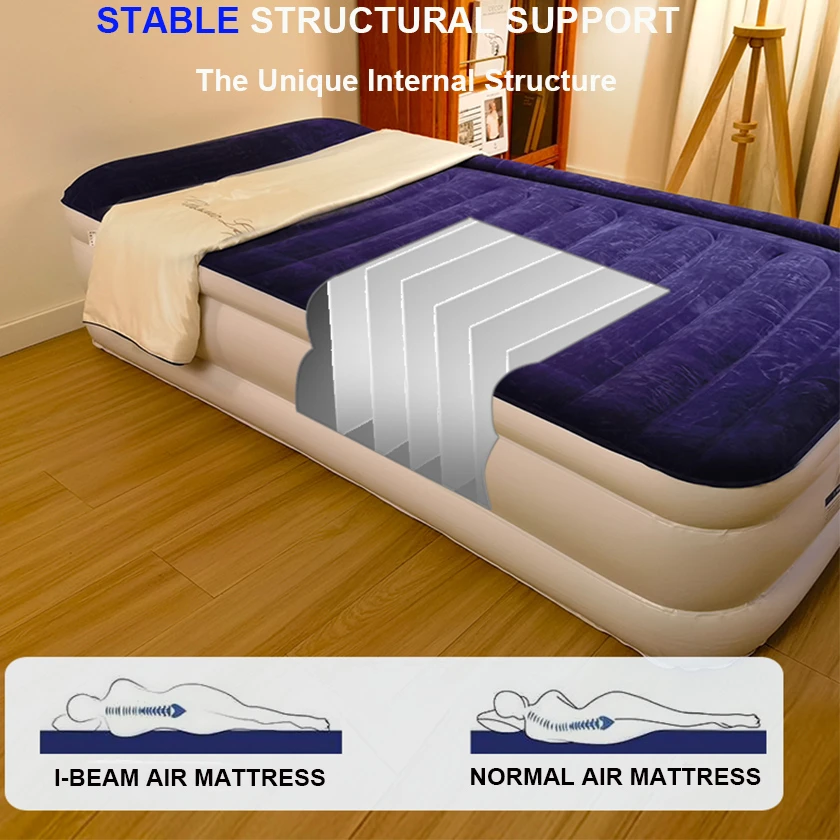 single double raised air bed